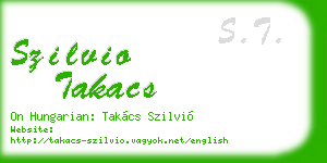 szilvio takacs business card